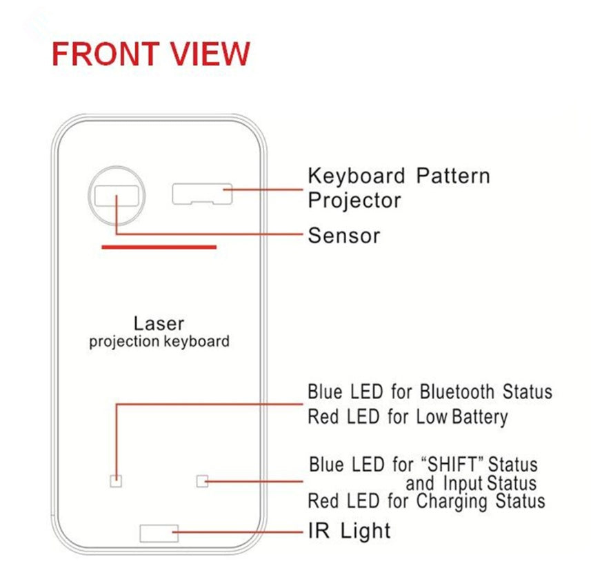 LEING FST Virtual Laser Wireless Keyboard